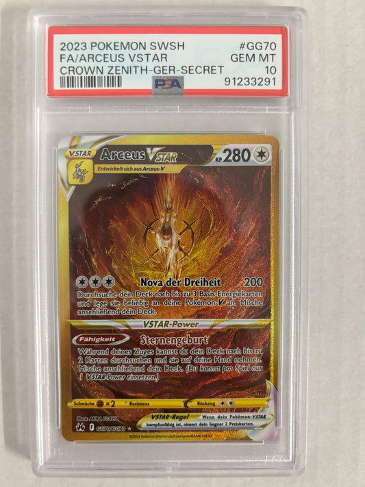 (DE) PSA 10 Arceus VSTAR (CRZ GG70)