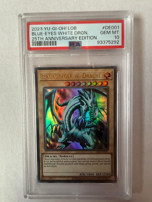 (DE) PSA 10 Blauäugiger weißer Drache (LOB25th)
