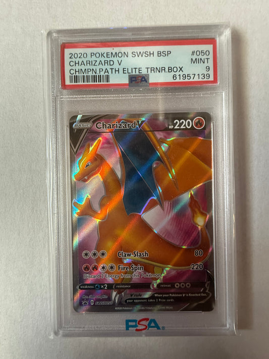 (EN) PSA 9 Charizard V (SWSH050)