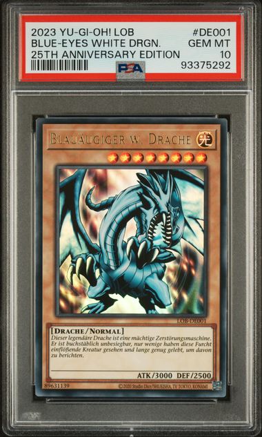(DE) PSA 10 Blauäugiger weißer Drache (LOB25th)
